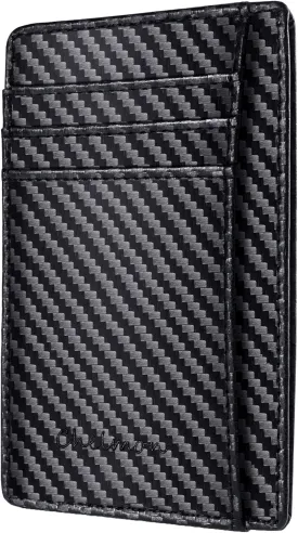 Chelmon Slim Wallet for Men, Minimalist Front Pocket RFID Blocking Credit Card Holder