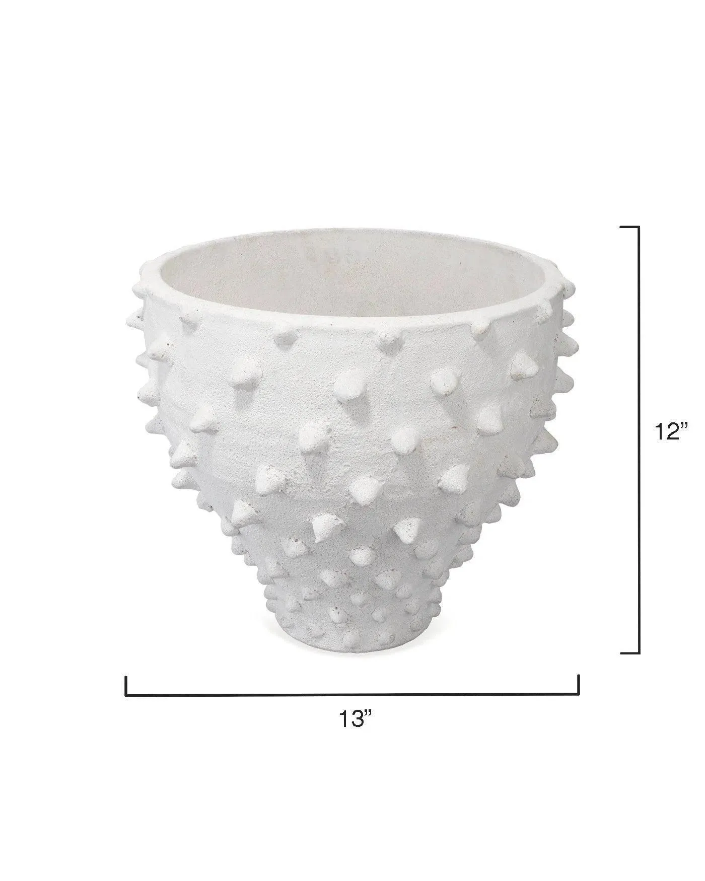 Coastal Style White Ceramic Spike Vase