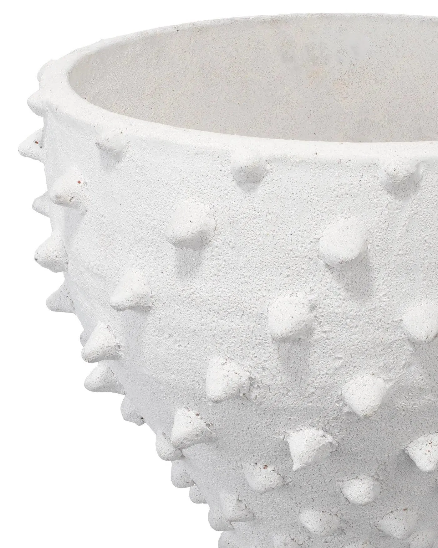 Coastal Style White Ceramic Spike Vase