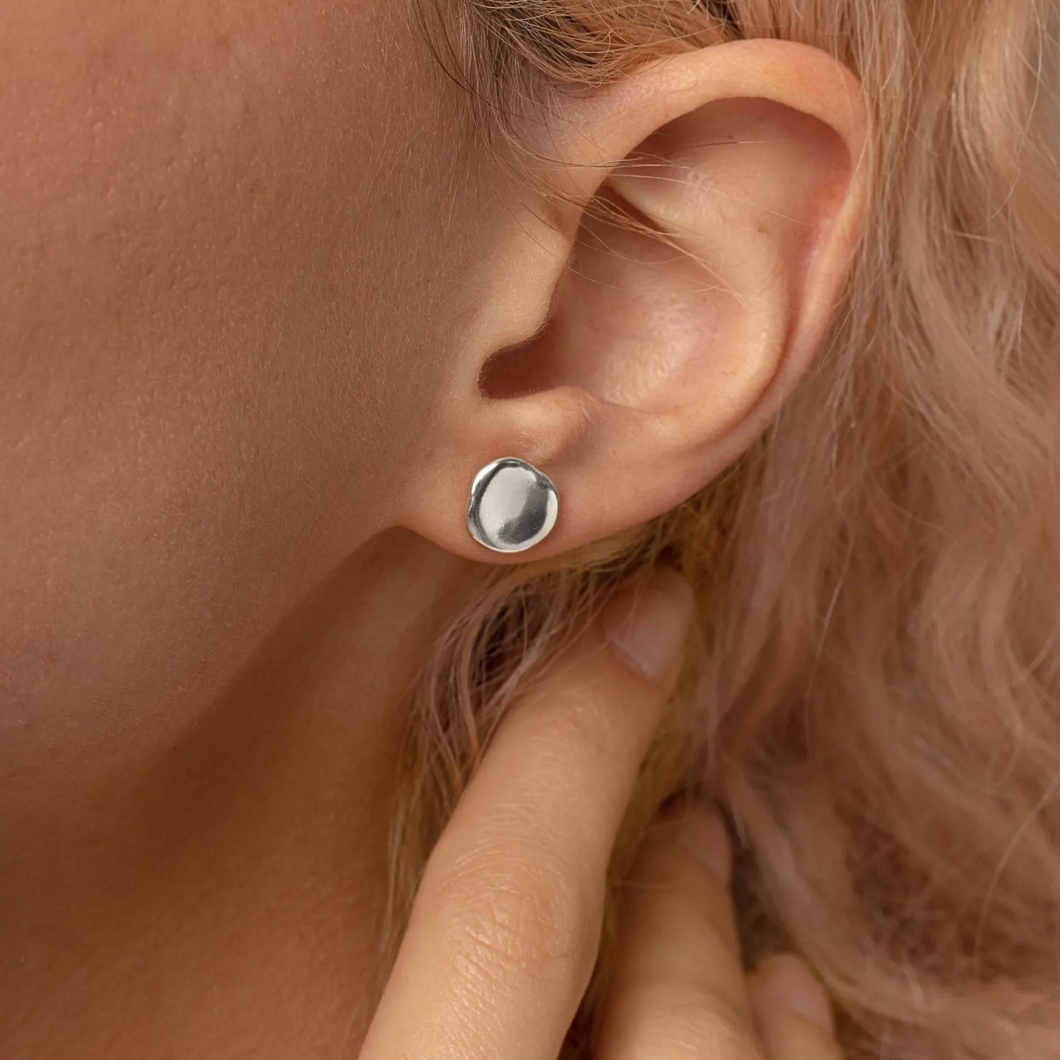Dimple Pebble Studs
