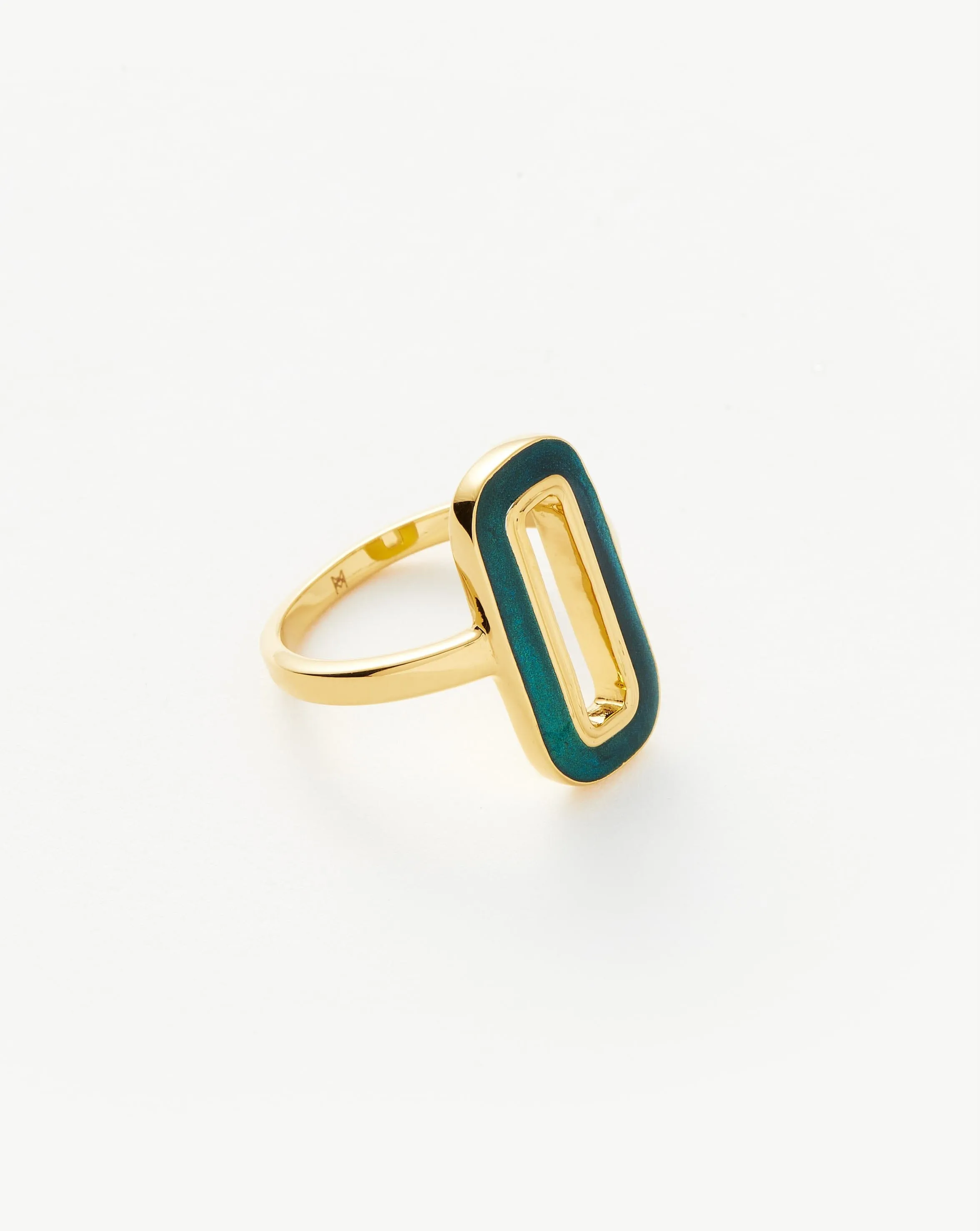 Enamel Haze Statement Ovate Ring