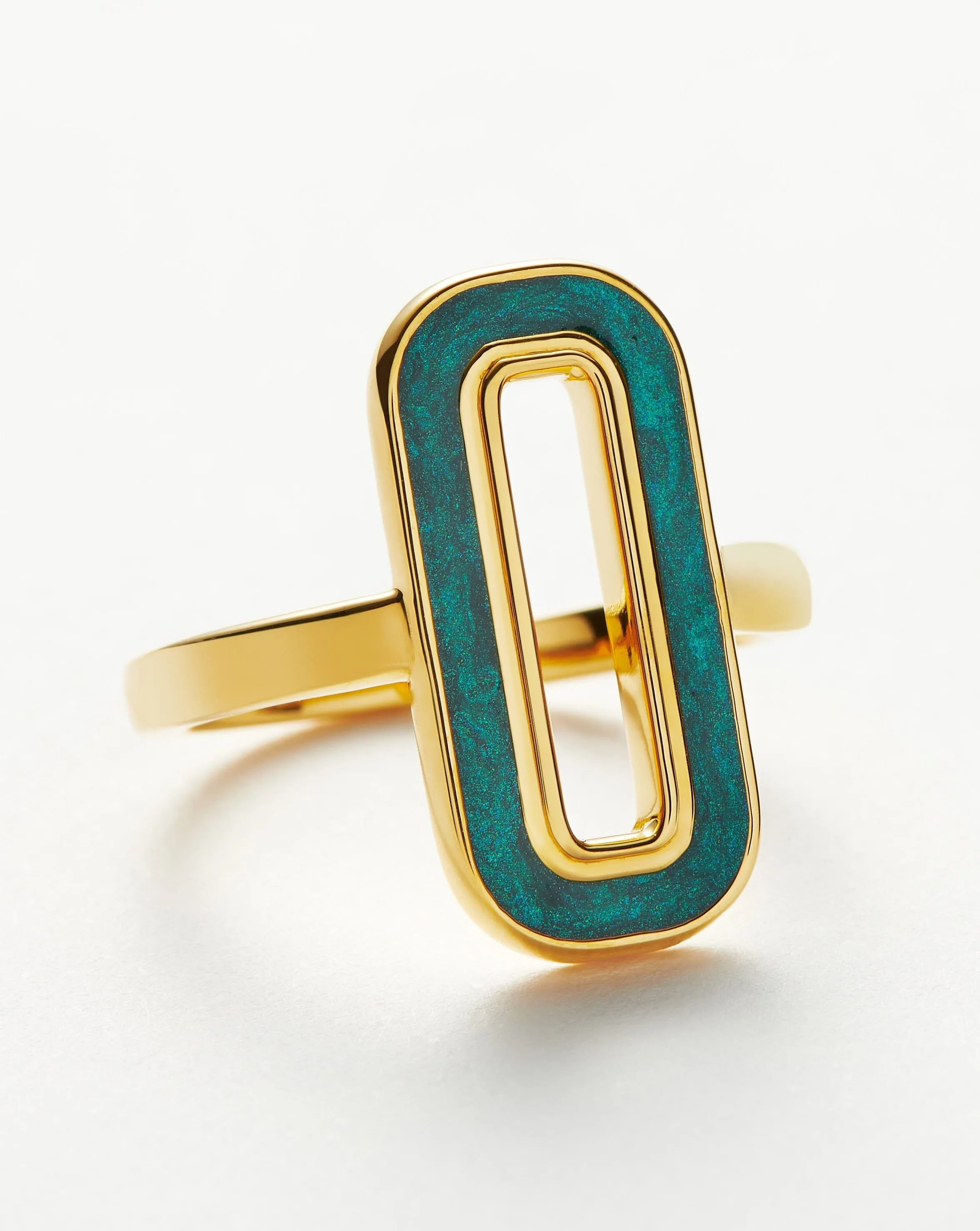 Enamel Haze Statement Ovate Ring