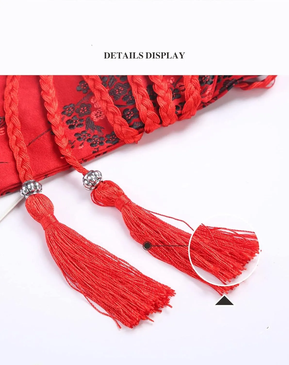 FAD-4U Womens Kimono Obi Belt Japanese Style Embroidered Wide Waistband Girdle with Tassel Yukata Robe Accessories