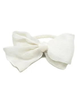 Girl's Hair ribbon with silk bow - KORALIA