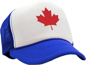 Gooder Tees - Canadian Maple Leaf - O Canada Patriot Pride - Vintage Retro Style Trucker Cap Hat