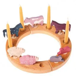 Grimms Birthday and Advent Ring Decoration - Blue Horse