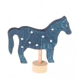 Grimms Birthday and Advent Ring Decoration - Blue Horse