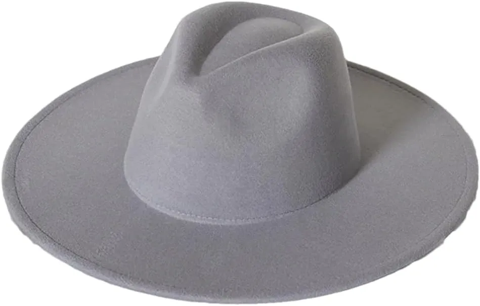 JNKIHAPOT Women's Fedora Hat Jazz Hat Fashion Bow Hat Big Brim Jazz Fedora Hat Men's Cap Sombrero