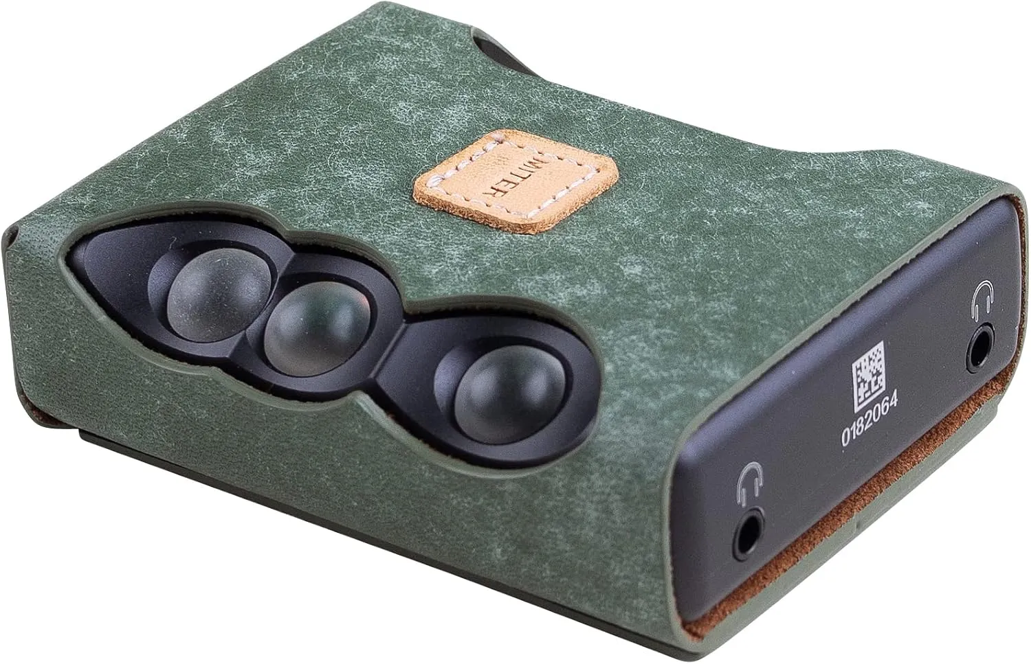 MITER Case Compatible with Chord Mojo 1 (first edition) , Handmade Italy Pueblo Leather Case Cover for Mojo1 (Dark Green)