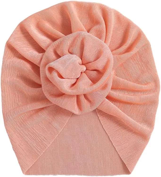 Newborn Babies Headwrap Hat Infant Toddler Cotton Soft Cute Nursery Beanie Headbands Top Bowknot Cap