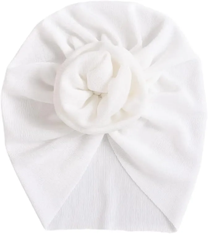 Newborn Babies Headwrap Hat Infant Toddler Cotton Soft Cute Nursery Beanie Headbands Top Bowknot Cap