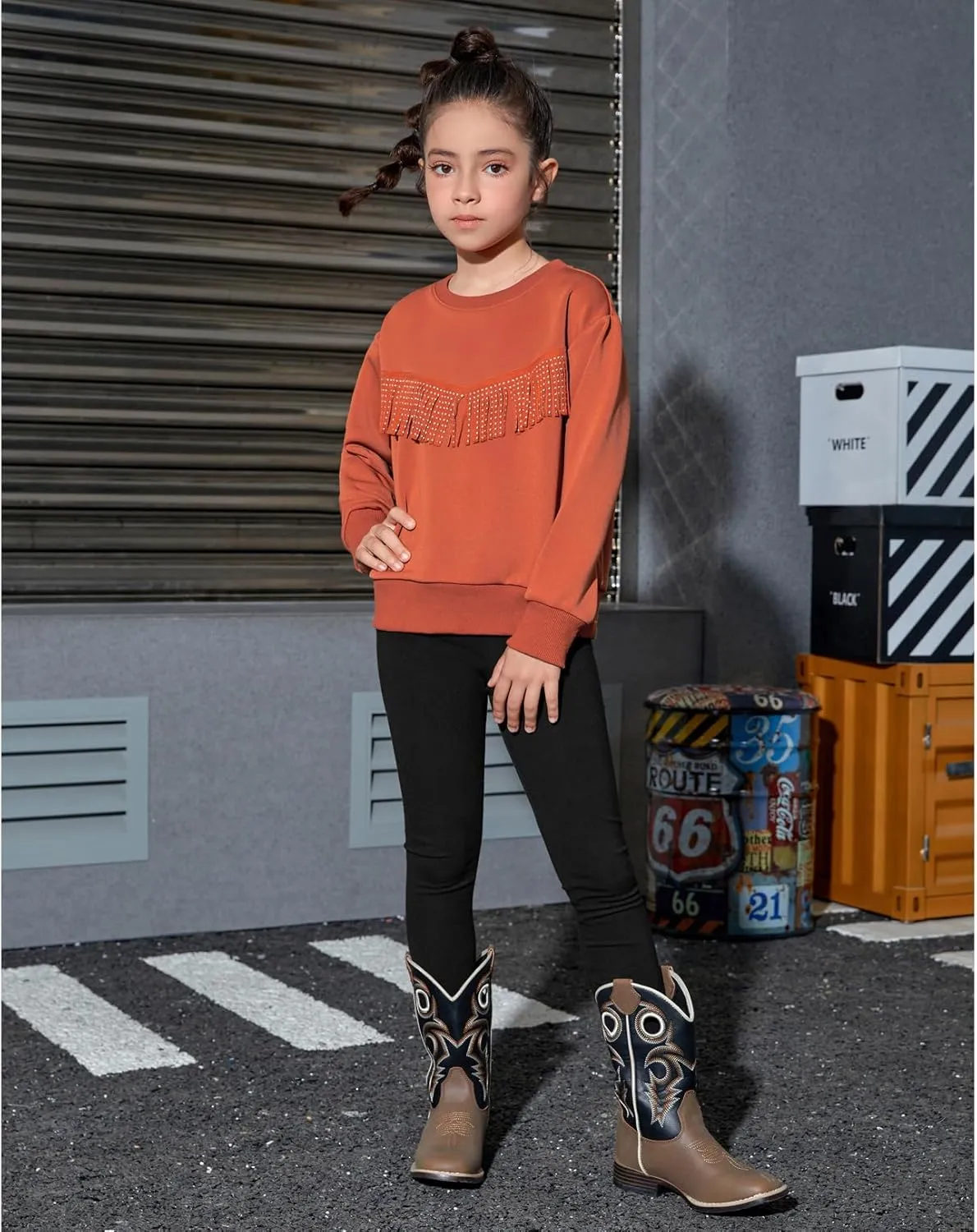 Perfashion Girls' Novelty Hoodies Kids Pullover Sweatershirts 4-13Years