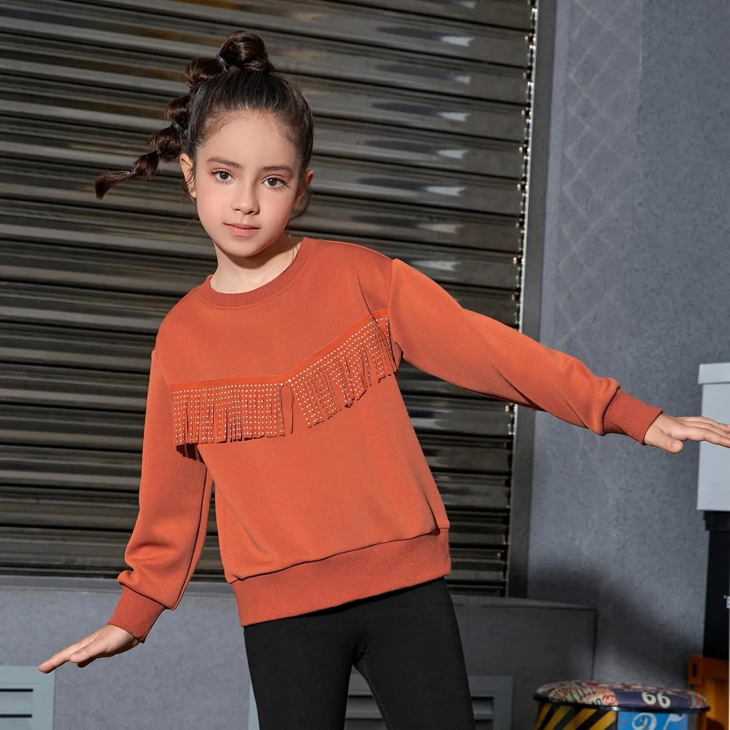Perfashion Girls' Novelty Hoodies Kids Pullover Sweatershirts 4-13Years