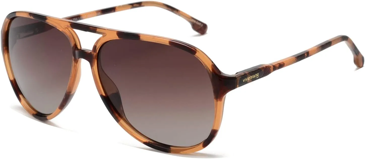Retro Polarized Aviator Sunglasses Womens Mens, Vintage Flexible 70s Stylish Classic Shades Sun Glasses OW2201