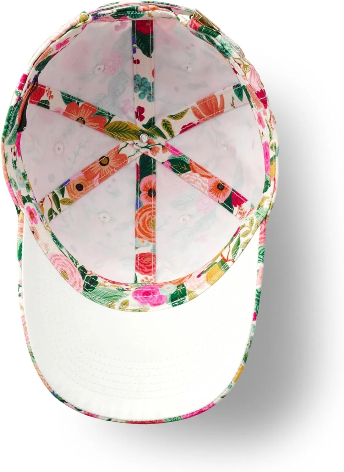 RIFLE PAPER CO. Women's Baseball Hat, 7" Brim, Classic Six-Panel Print Cap with Adjustable Strap, One Size Fits All