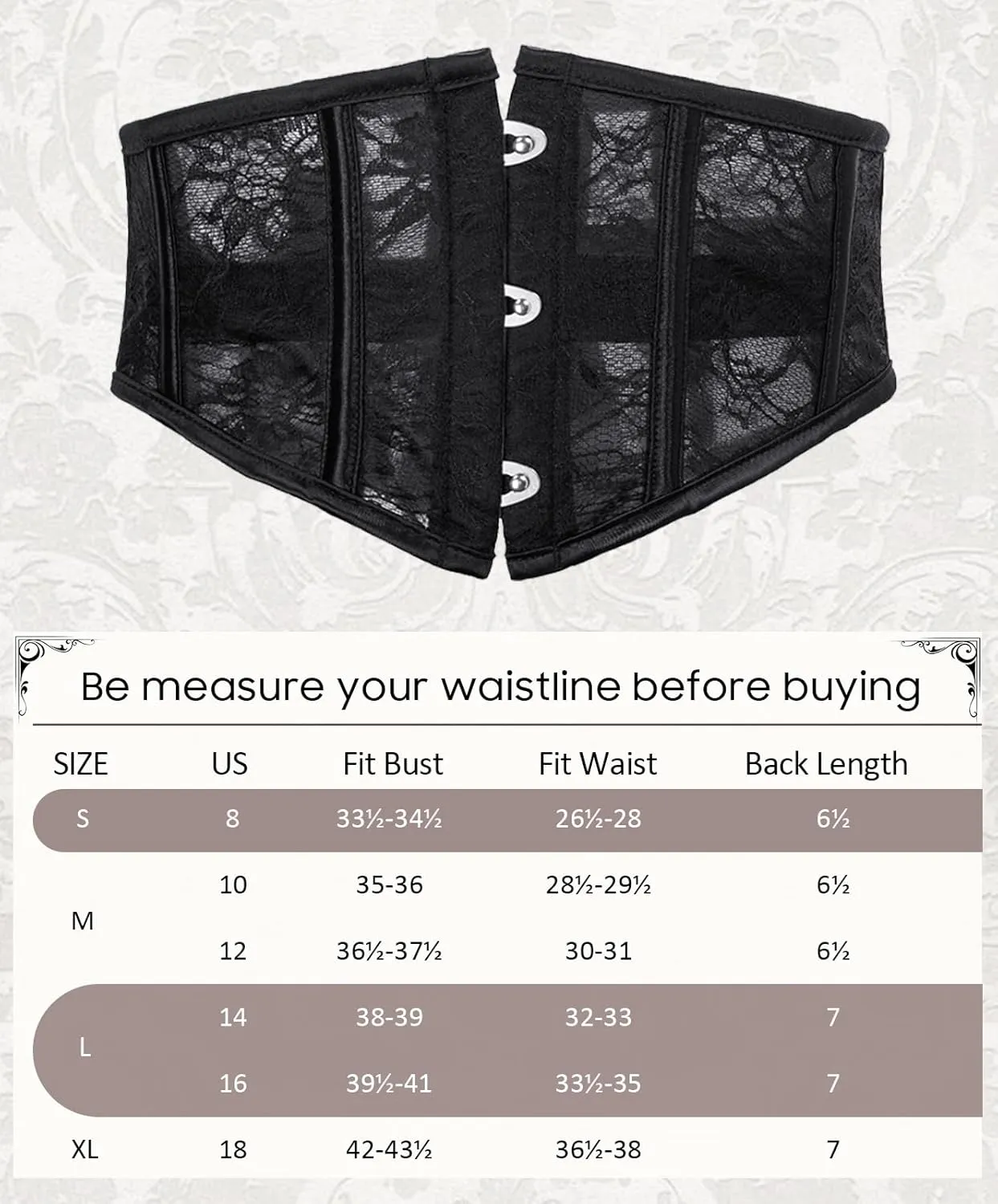 Scarlet Darkness Corset Belt for Women Renaissance Corset Lace Up Waist Belt Wide Waistband for Halloween