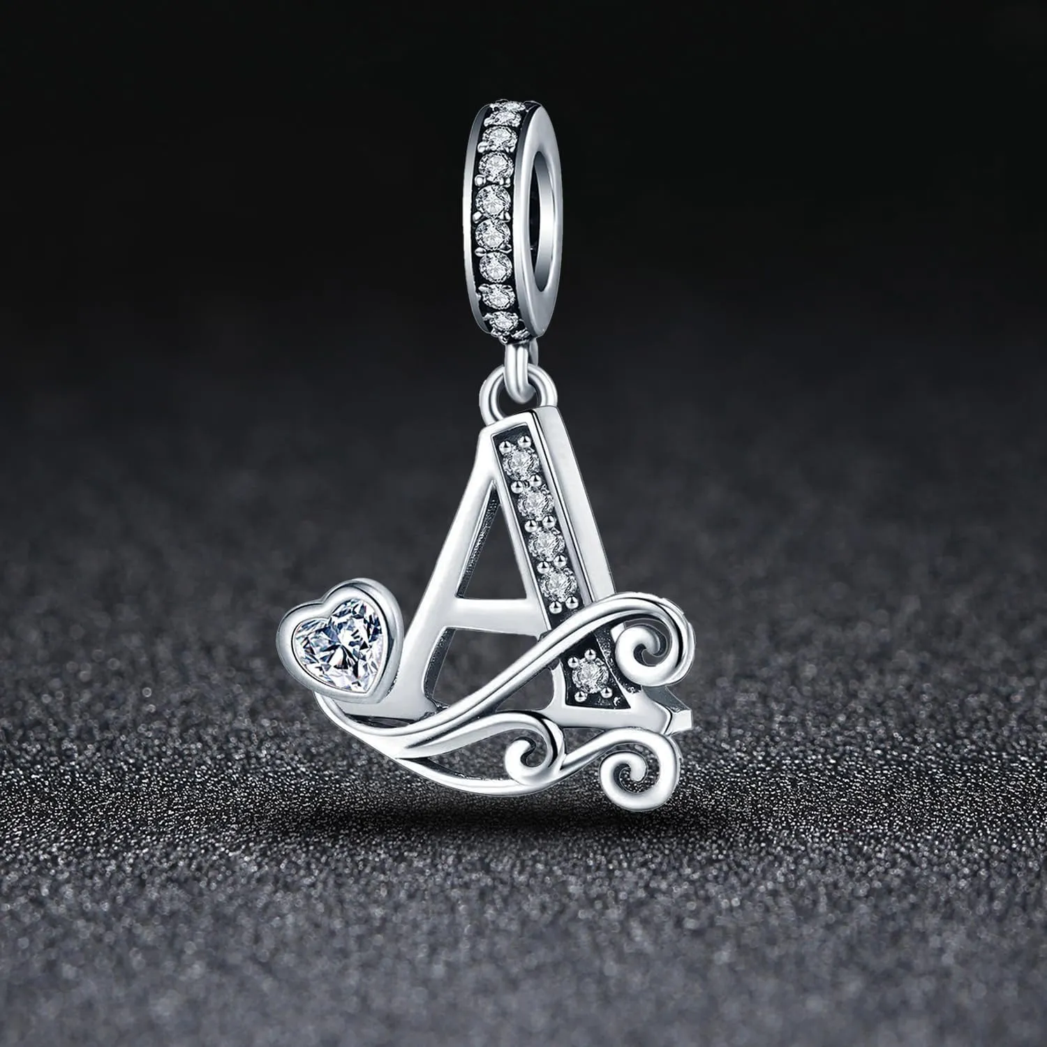 Silver Letter Charm Fit for Pandora Charms Bracelet Alphabet Initial Dangle Charms Beads Jewelry Gifts for Women