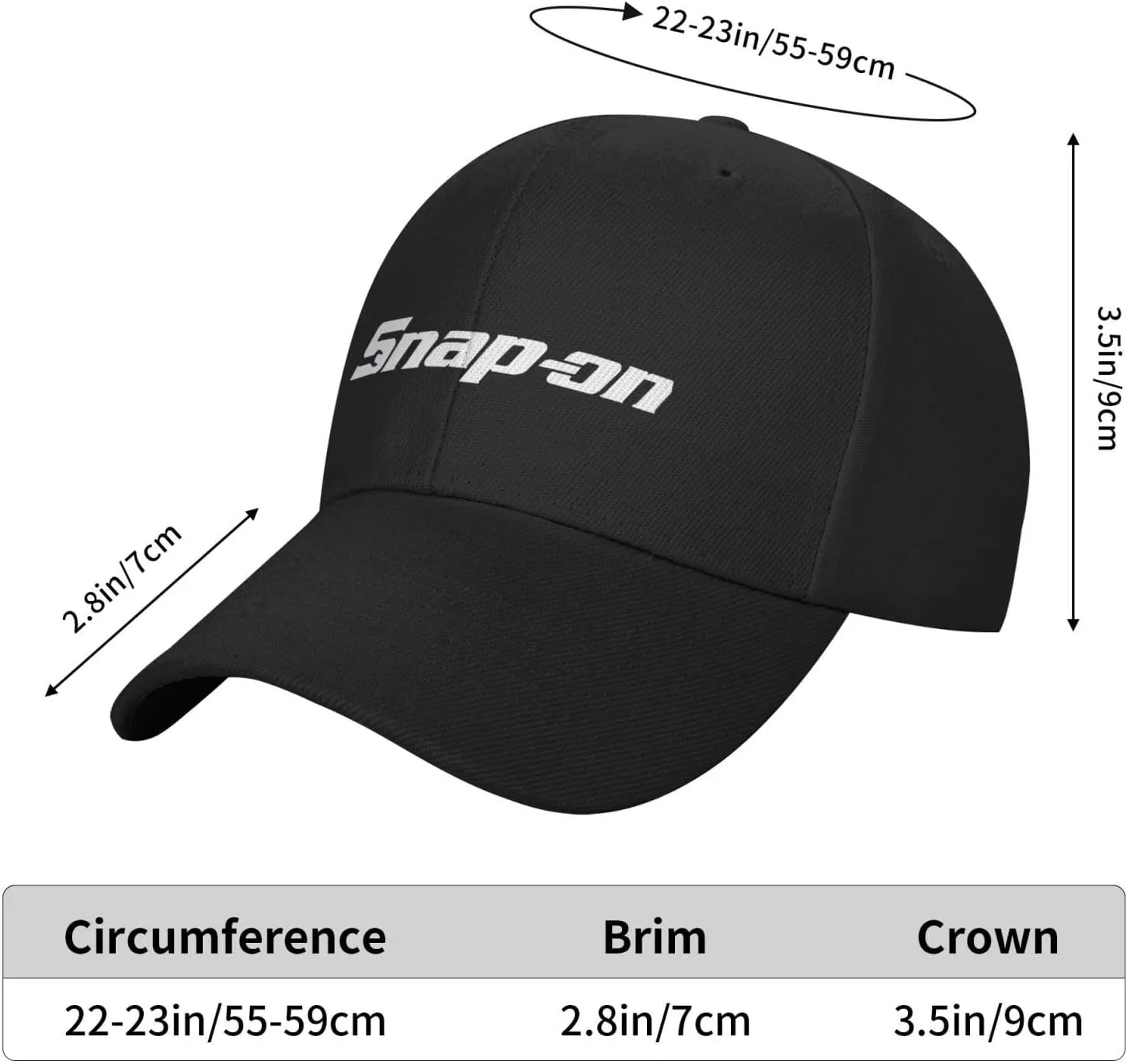 Snap-On Unisex Adjustable Baseball Cap Cricket Cap for Men Women